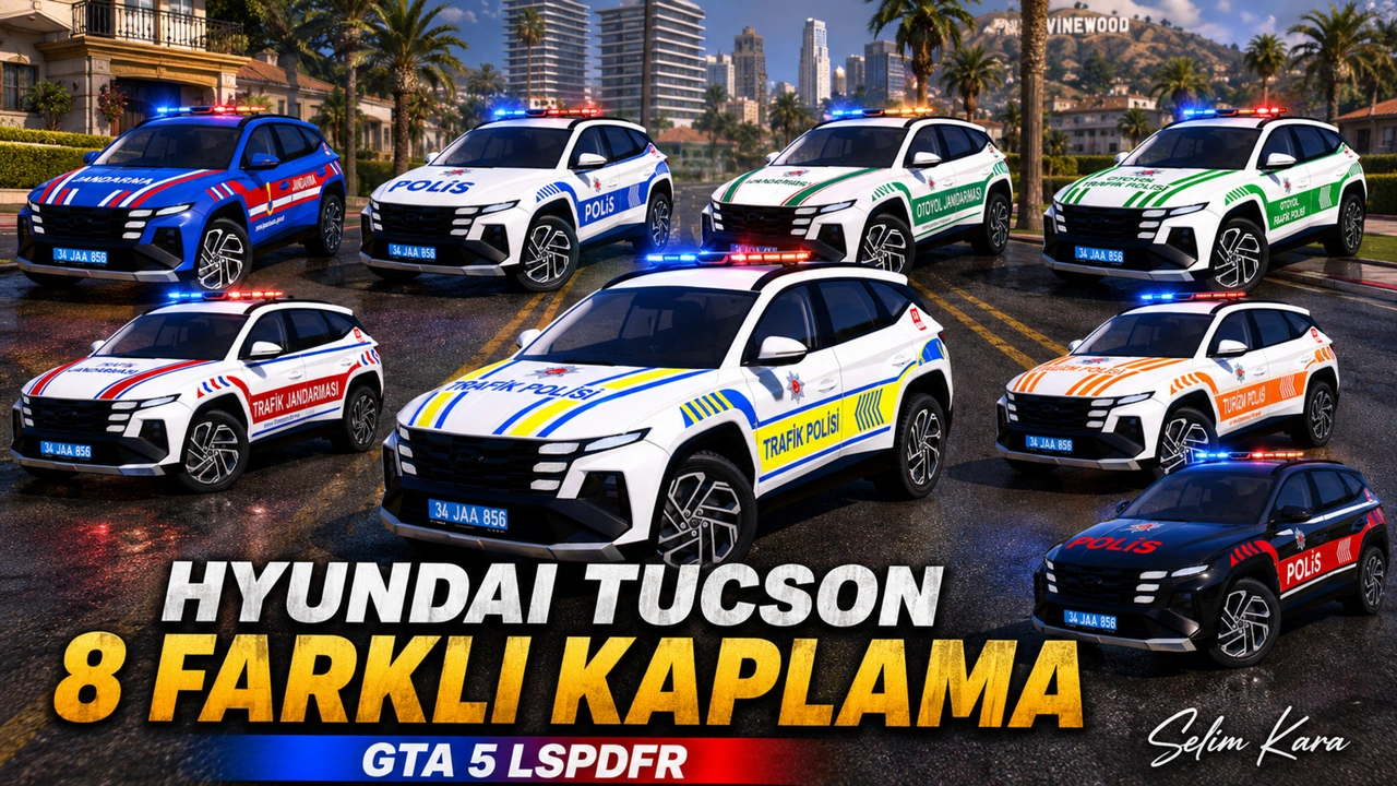 Hyundai Tucson 8 Kaplama Polis Aracı