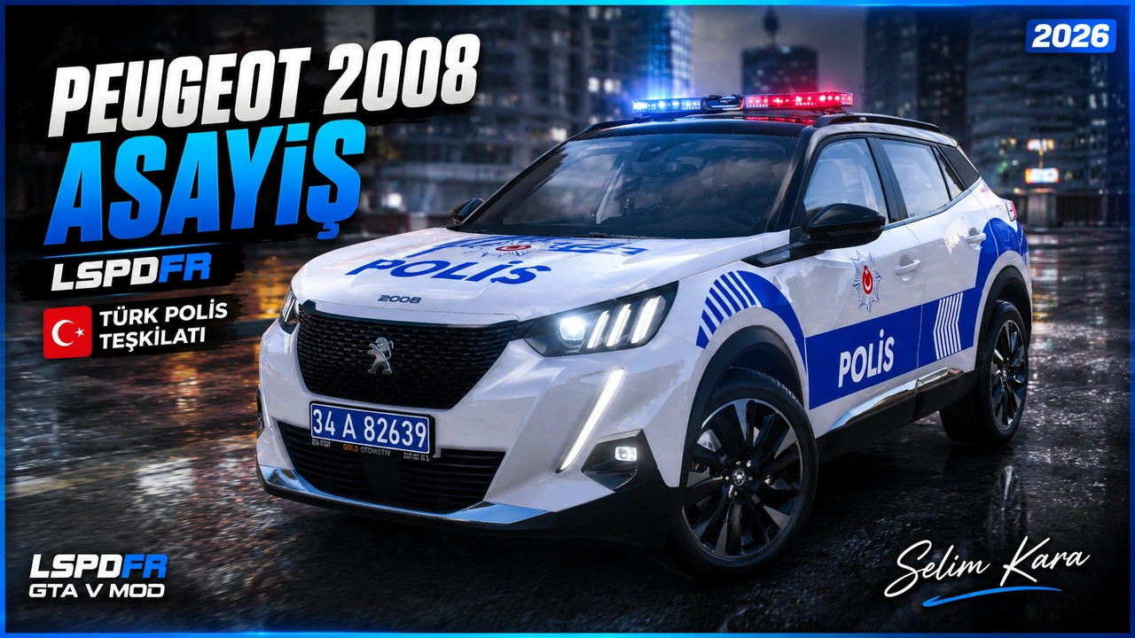 GTA 5 LSPDFR Peugeot 2008 Asayiş Aracı Modu